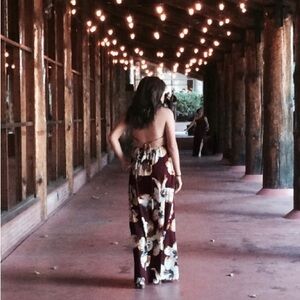 Floral Backless Maxi Dress